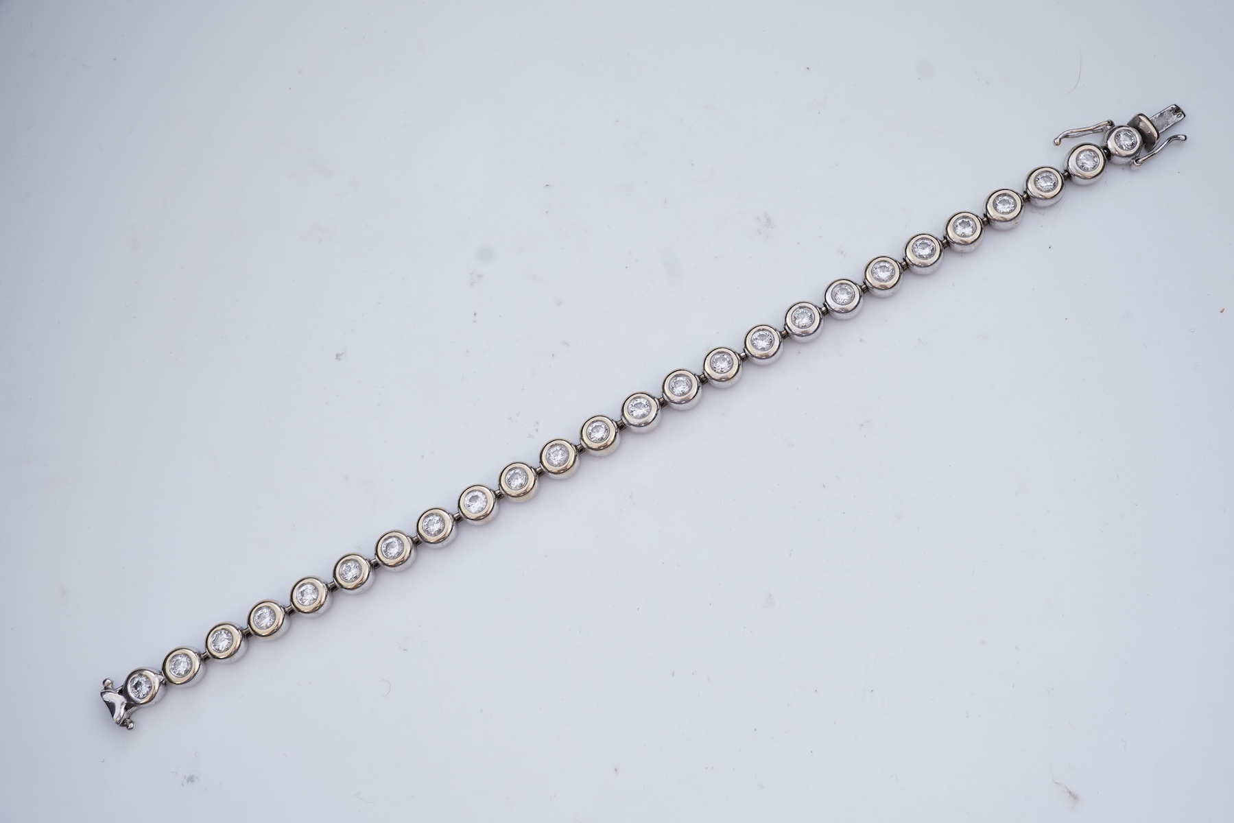 A diamond line bracelet